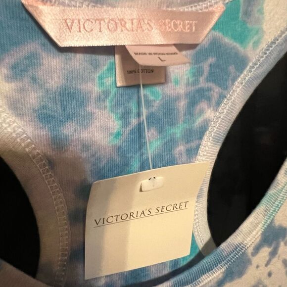 NWT Victoria’s Secret Tank Top Women's Size Large Multicolor Racerback Tie Dye - Picture 3 of 10